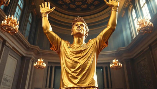 Unveiling the Magnificence: GodForwarder's Exquisite Lionel Messi Golden Statue - Godforwarder