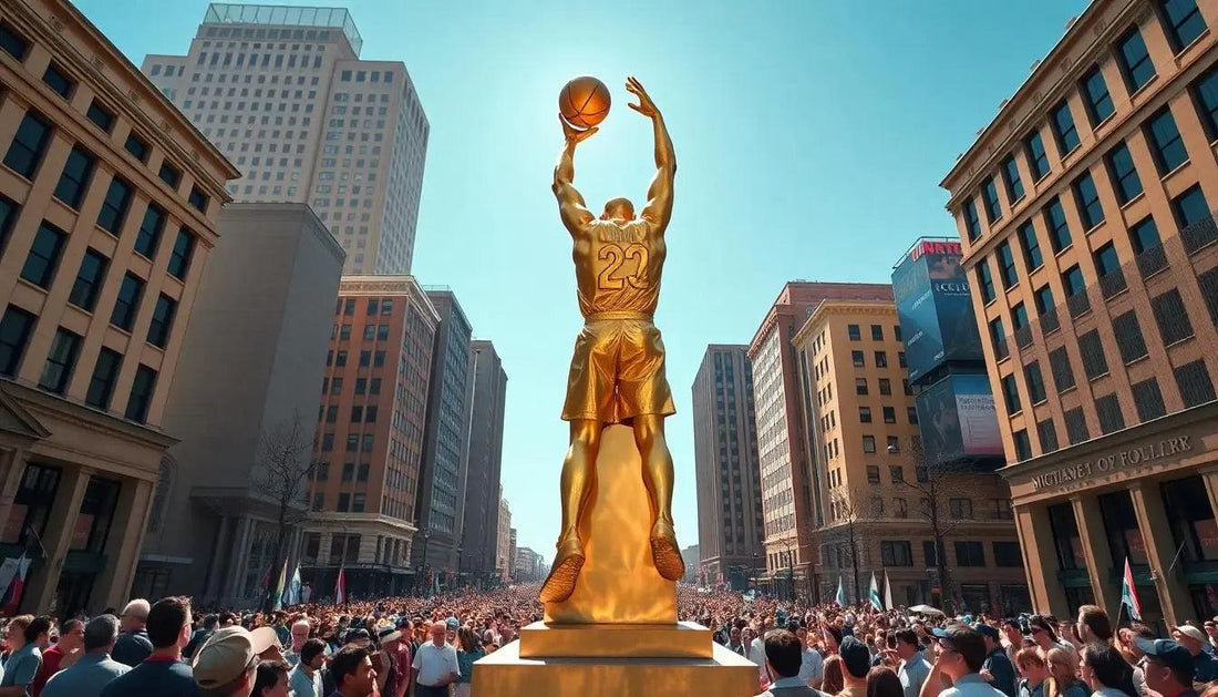 Unveiling the Majestic Golden Statue: A Tribute to the Legendary Michael Jordan - Godforwarder