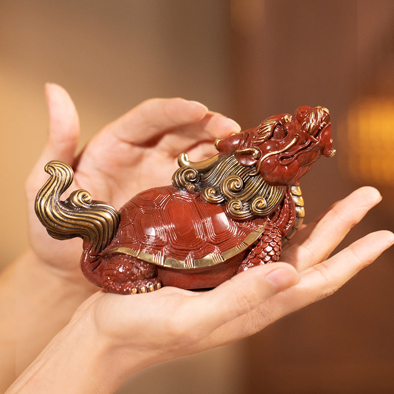 Dragon Turtle Copper Ornament for Luxury Gifts & Home Decor