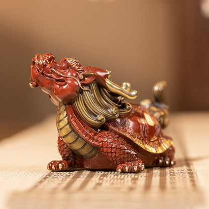 Dragon Turtle Copper Ornament for Luxury Gifts & Home Decor