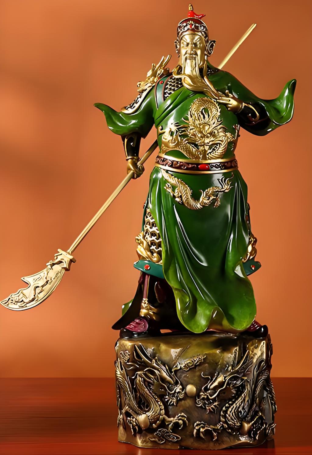 General Guan Yu Copper Ornament --Luxury gift & home decoration Godforwarder