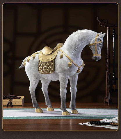 White War Horse Copper Ornament --Luxury gift & home decoration