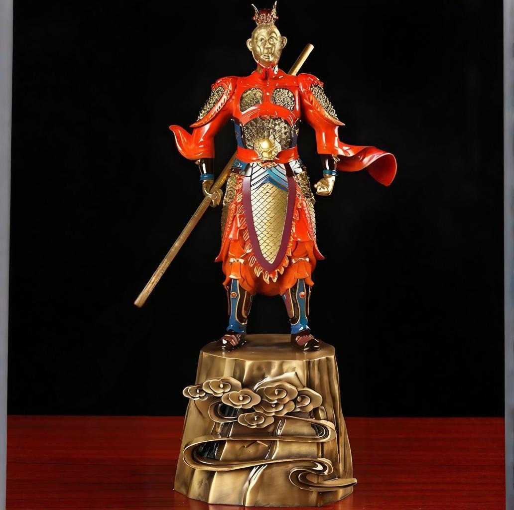 The Monkey King Copper Ornament --Luxury gift & home decoration Godforwarder