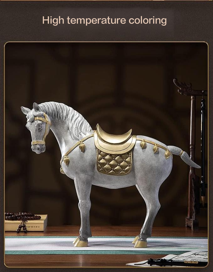 White War Horse Copper Ornament --Luxury gift & home decoration