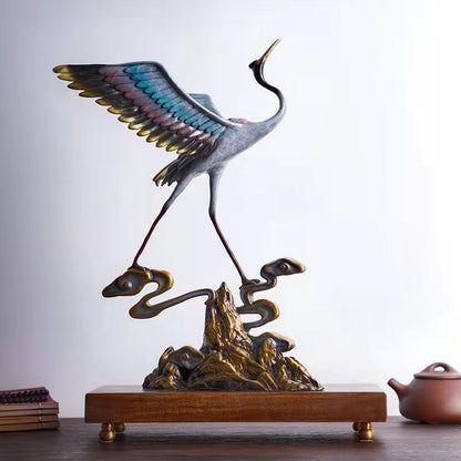 Crane Copper Ornament --Luxury gift & home decoration