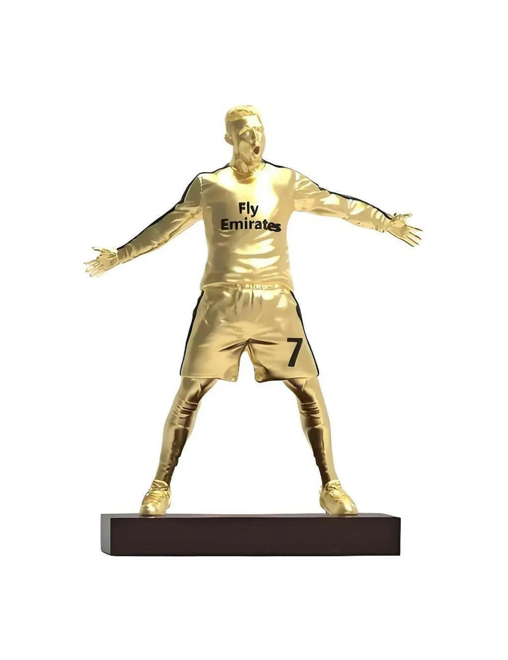 Cristiano Ronaldo statue 24K golden & bronze sculpture 25.9x12.9x32.5cm - Godforwarder