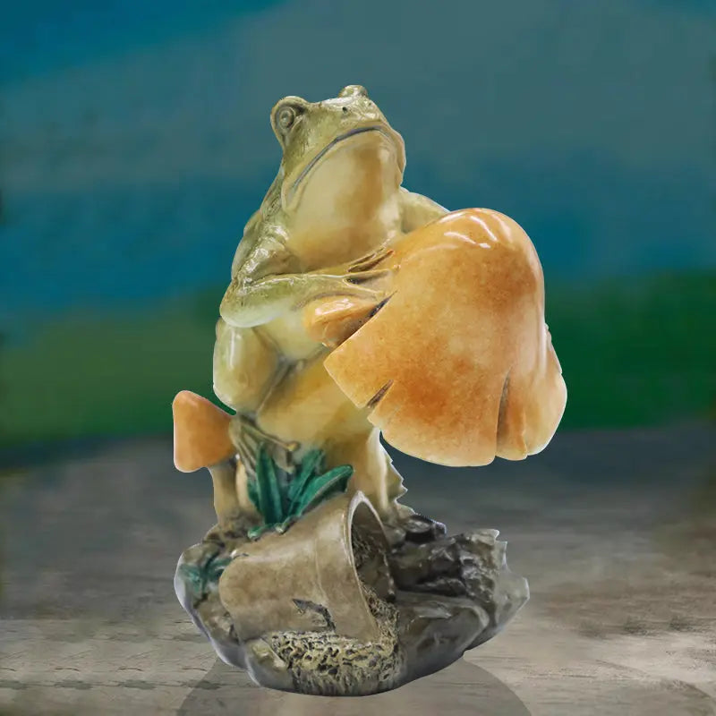 Frog on a mushroom Copper Christmas Ornament --Luxury gift & home decoration Godforwarder