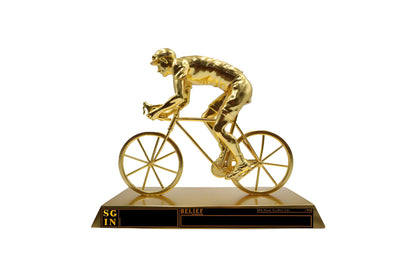 Giro d'Italia and Tour de France cyclists - 24K pure gold memorial statue 30x11.6x26cm - Godforwarder