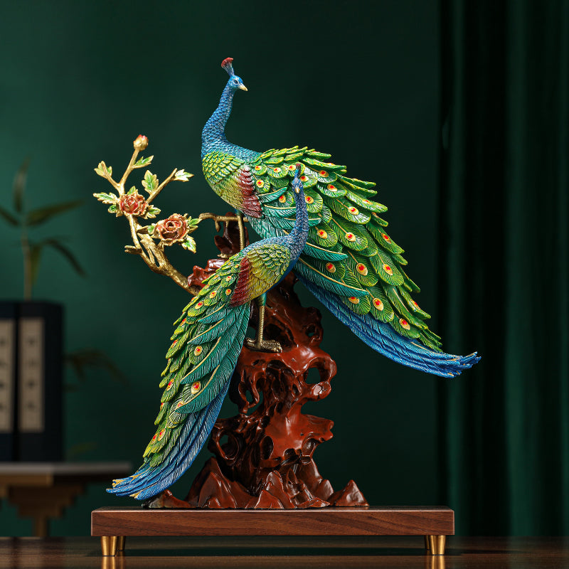 Peacock Copper Ornament --Luxury gift & home decoration