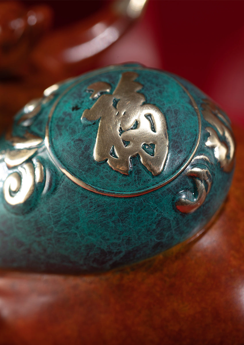 Flying Cow Brings Blessings Copper Ornament for Luxury Gifts & Home Decor