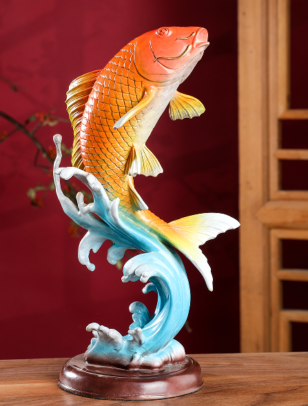 Golden Arowana Copper Ornament --Luxury gift & home decoration Godforwarder