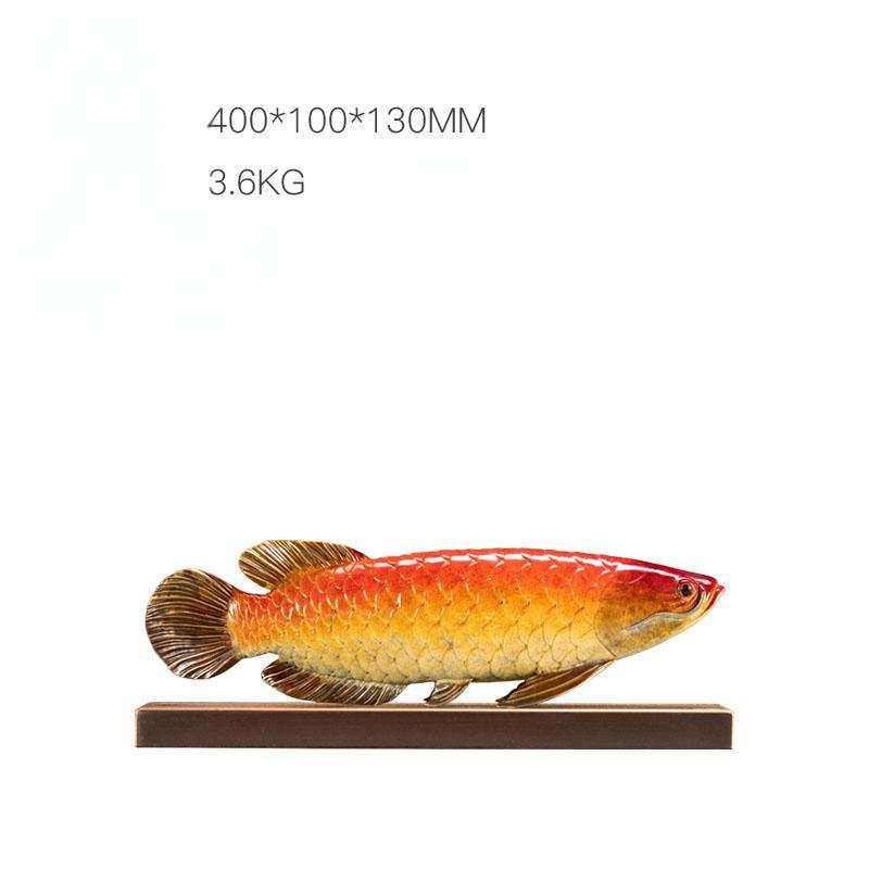 Golden Arowana Copper Ornament --Luxury gift & home decoration