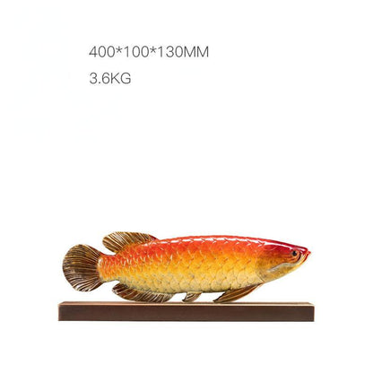 Golden Arowana Copper Ornament --Luxury gift & home decoration