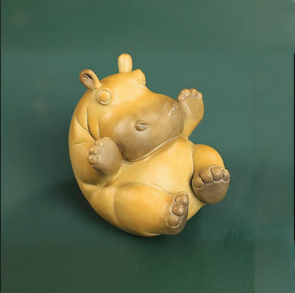 Hippo baby Copper Ornament --Luxury gift & home decoration