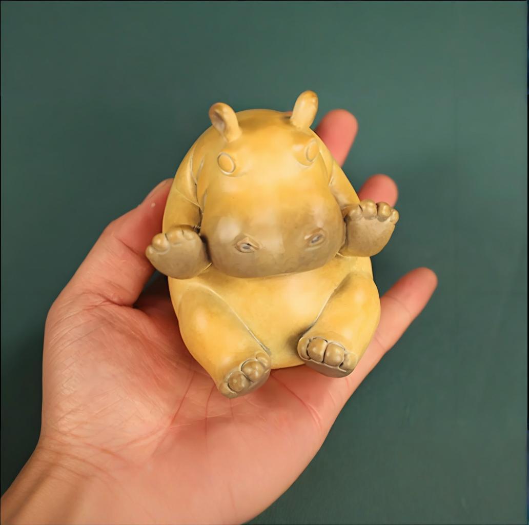 Hippo baby Copper Ornament --Luxury gift & home decoration