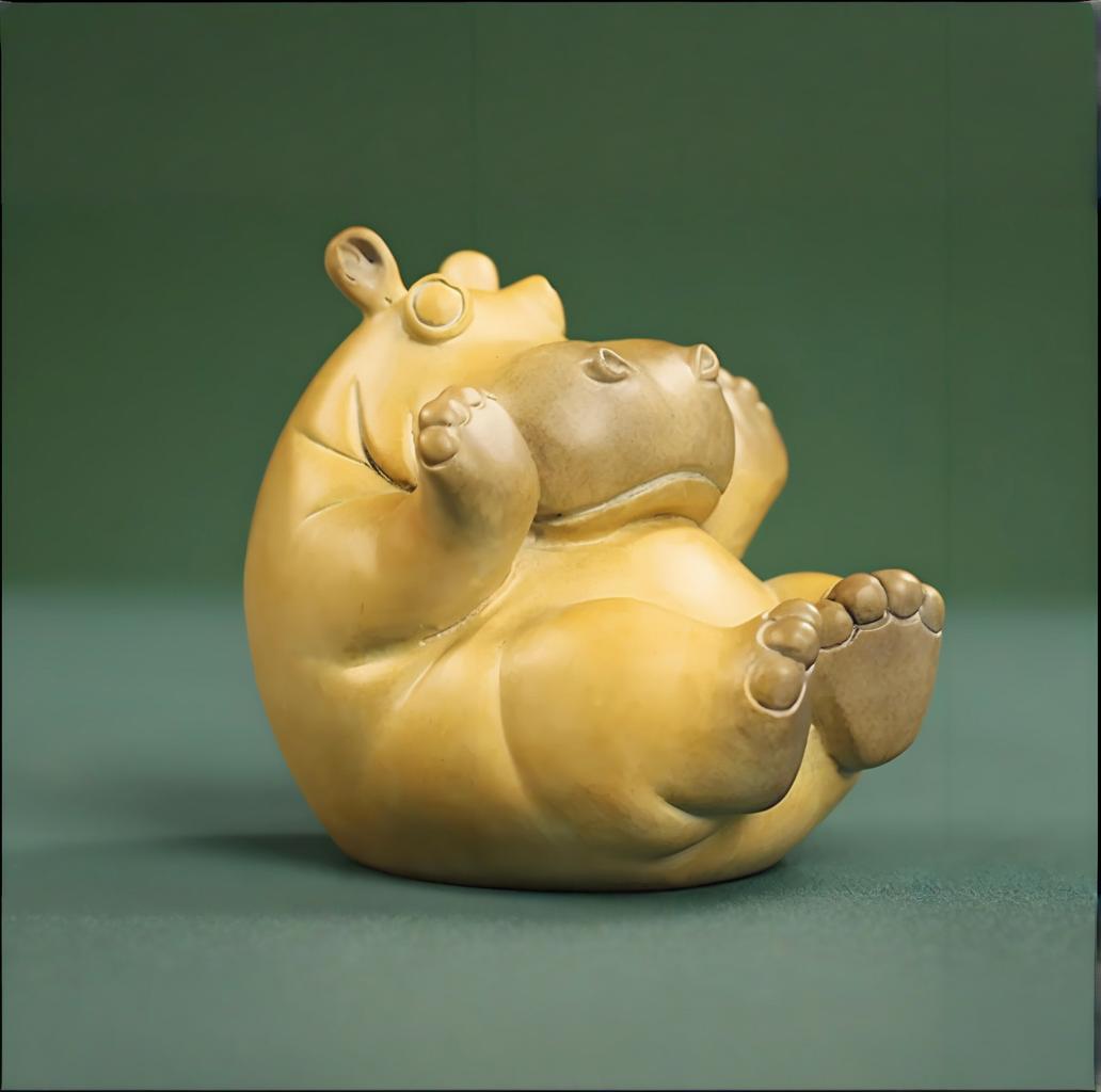 Hippo baby Copper Ornament --Luxury gift & home decoration