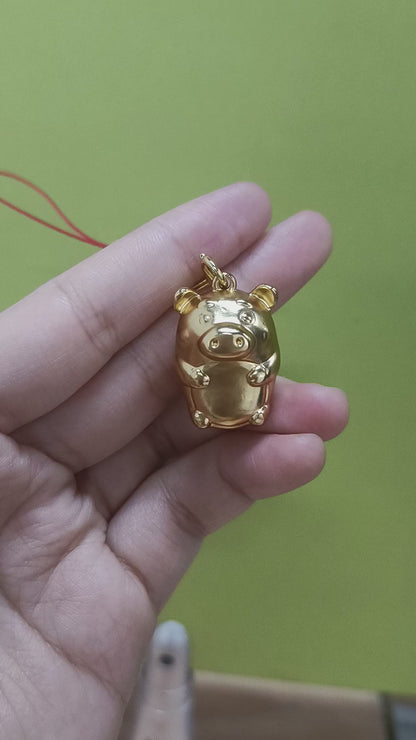 Cute Pig Copper Pendant  -- Twelve Zodiac Animal Collection